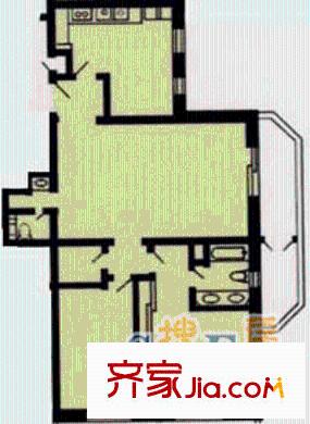 联宝公寓户型图户型图 2室2厅2卫1厨