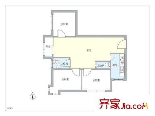 金蝉南里 3室 户型图