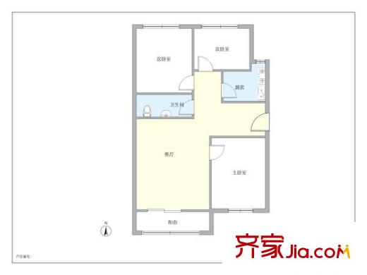 金蝉南里 3室 户型图