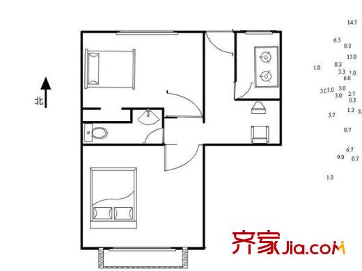 三里屯南路 0室 户型图