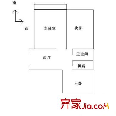 三里屯南路 3室 户型图