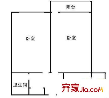 新源南路小区户型图户型图 2室1厅1卫1厨
