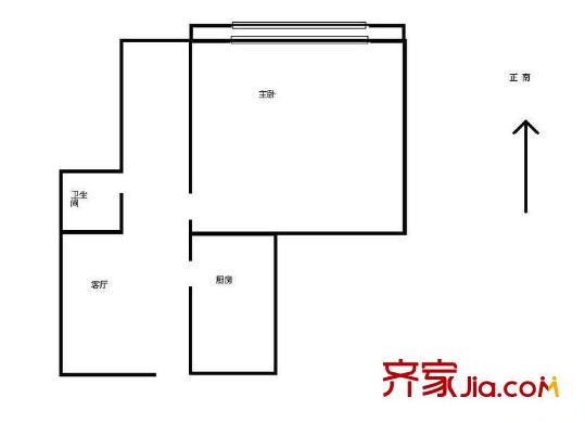 新源南路小区户型图户型图 1室1厅1卫1厨