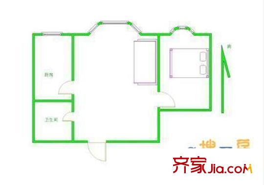 福州館前街 2室 戶型圖