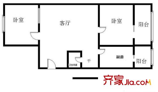 福州館前街 2室 戶型圖