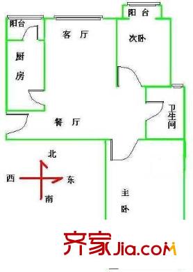 福州館前街 2室 戶型圖