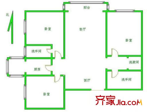 鼎立水岸家园 4室 户型图