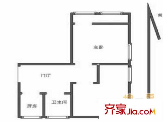 京劇院宿舍 2室 戶型圖