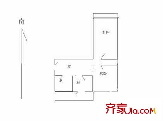 長(zhǎng)椿街感化胡同戶型圖戶型圖 2室1廳1衛(wèi)1廚