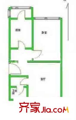 双柳巷小区户型图户型图 1室1厅1卫1厨