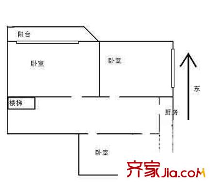 左家庄西街户型图户型图 3室1厅1卫1厨