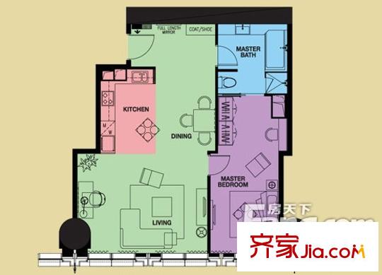 北京辉盛阁国际公寓户型图户型图
