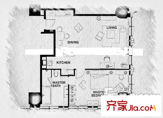 北京辉盛阁国际公寓户型图户型图