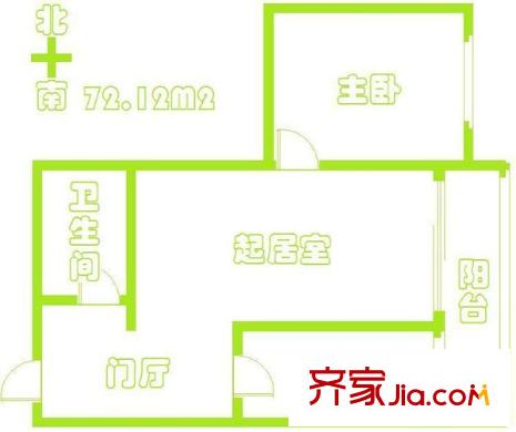 晨光家园 1室 户型图