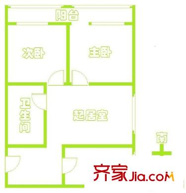 晨光家园 2室 户型图