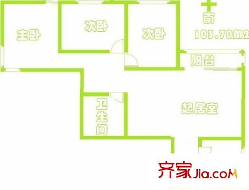 晨光家园 3室 户型图