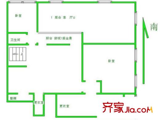 復(fù)地天賦 5室 戶型圖