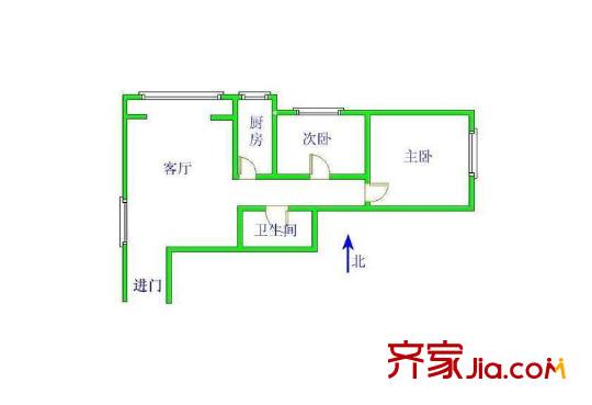 汇新家园户型图户型图 2室1厅1卫1厨