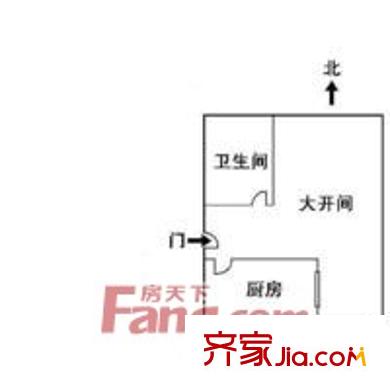 西便門外東大街戶型圖戶型圖 1室1廳1衛(wèi)1廚