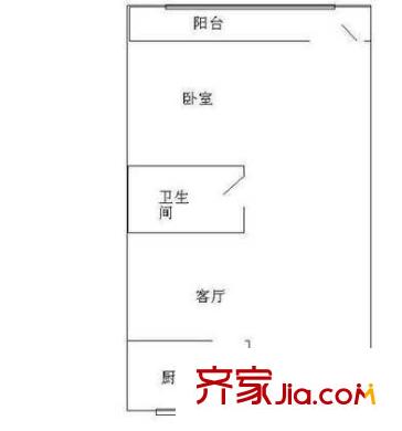 羊坊店17号院户型图户型图 1室1厅1卫1厨