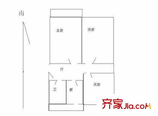 長(zhǎng)椿街感化胡同戶型圖戶型圖 3室1廳1衛(wèi)1廚