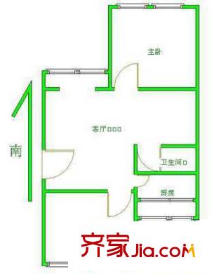 双柳巷小区户型图户型图 2室1厅1卫1厨