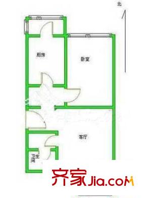 双柳巷小区户型图户型图 1室1厅1卫1厨