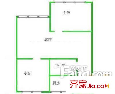 康缘居户型图户型图 2室1厅1卫1厨