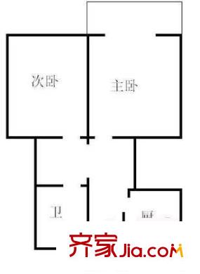 万泉河62号院户型图户型图 2室1厅1卫1厨