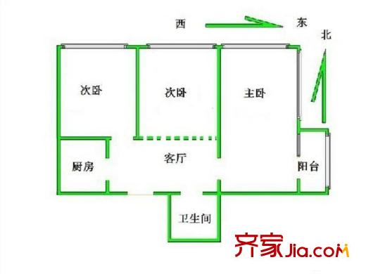 翠微南里 3室 户型图
