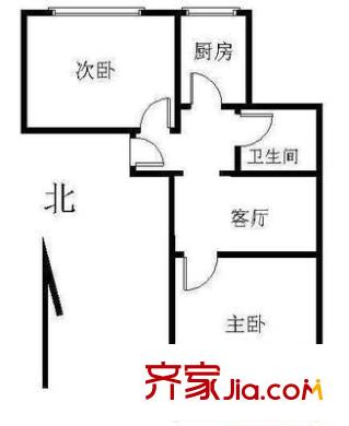 里仁東街戶型圖戶型圖 2室1廳1衛(wèi)1廚