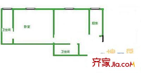 三里河北街5號院戶型圖戶型圖 1室1廳1衛(wèi)1廚