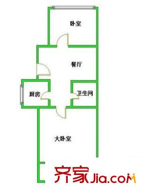 羊坊店17号院户型图户型图 2室1厅1卫1厨