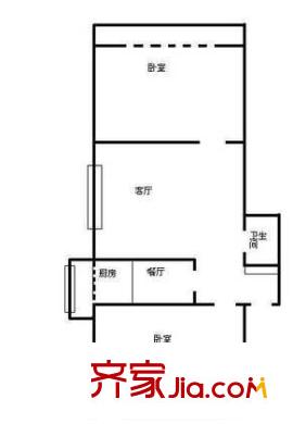 羊坊店17号院户型图户型图 2室2厅1卫1厨