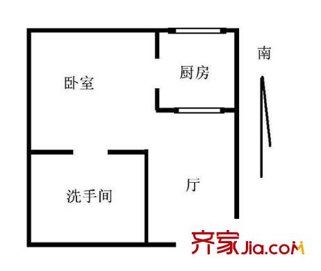 觀河錦苑 1室 戶型圖