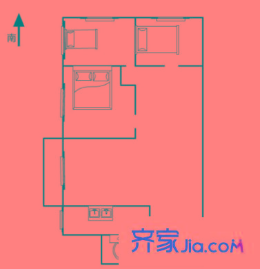 康缘居 3室 户型图
