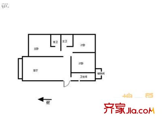 康缘居 3室 户型图