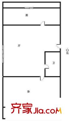 紅居斜街戶型圖戶型圖 1室1廳1衛(wèi)1廚