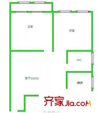 廣外南街戶型圖戶型圖 2室1廳1衛(wèi)1廚