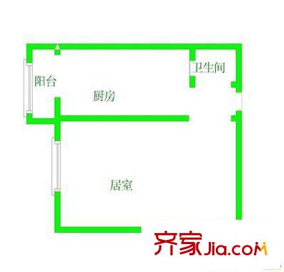 三里河北街5號院戶型圖戶型圖 1室1衛(wèi)1廚