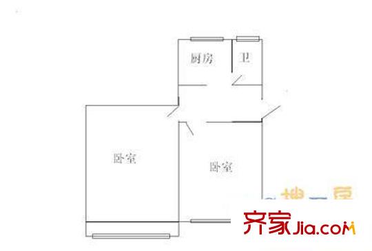 三里河北街5號院戶型圖戶型圖 2室1廳1衛(wèi)1廚