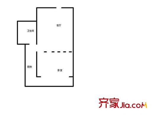观林园 1室 户型图