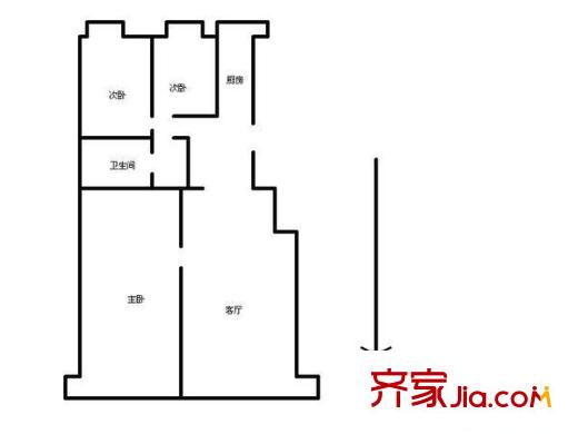 观林园 3室 户型图