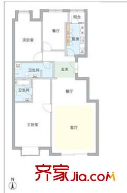 观林园 2室 户型图
