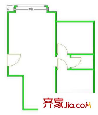 潘道庙户型图户型图 1室1厅1卫1厨