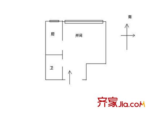潘道庙户型图户型图 1室1卫1厨