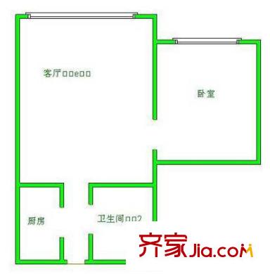 潘道庙户型图户型图 1室1厅1卫1厨