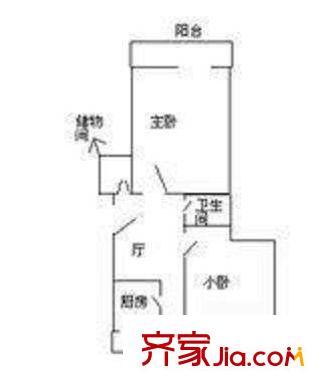 金庄小区户型图户型图 2室1厅1卫1厨