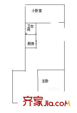 金庄小区户型图户型图 2室1厅1卫1厨