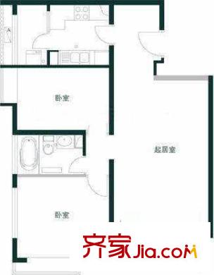 金庄小区户型图户型图 2室1厅1卫1厨